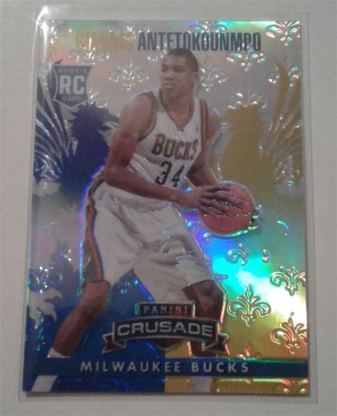 Giannis antetokounmpo beckett grading services (bgs) 9.5 graded basketball sports trading cards & accessories, panini giannis antetokounmpo basketball trading cards lot, panini giannis antetokounmpo basketball sports trading cards & accessories, giannis antetokounmpo basketball trading cards, giannis antetokounmpo nba bobbleheads, giannis. 2013 14 PANINI CRUSADE GIANNIS ANTETOKOUNMPO ROOKIE CARD ...