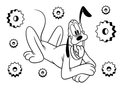 Pluto From Disney Coloring Page Download Print Or Color Online For Free