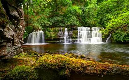 Waterfall Nature Desktop Contrast Cascading Background Wallpapers