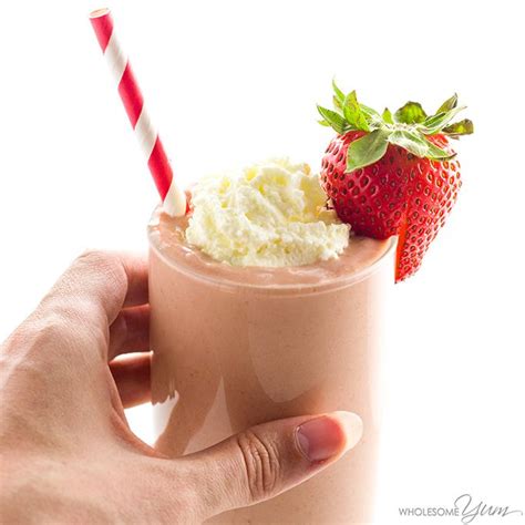A serving is roughly around 16 ounces and has at least 180 calories. Low Carb Strawberry Smoothie - 4 Ingredients (Keto, Paleo, Sugar-free) + GIVEAWAY | Keto ...
