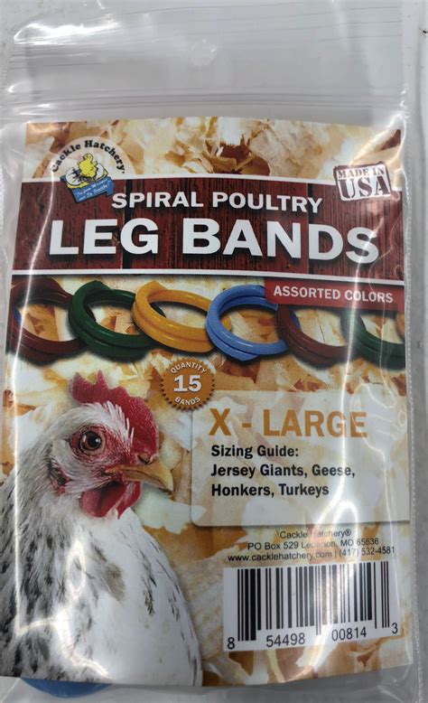 Spiral Poultry Leg Bands 15 Bands Cackle Hatchery