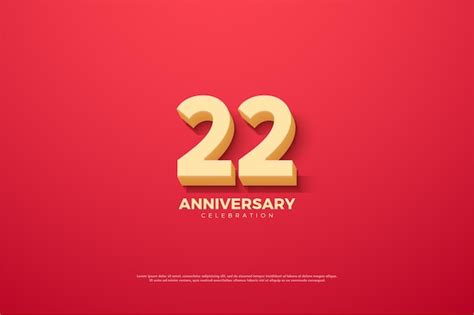 Premium Vector 22nd Anniversary With Animated Number