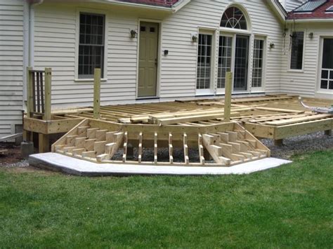 Deck Stair Construction Cascading Stair Framing Deck Building Plans