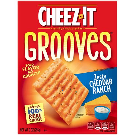 Cheez It Grooves Zesty Cheddar Ranch 9 Oz