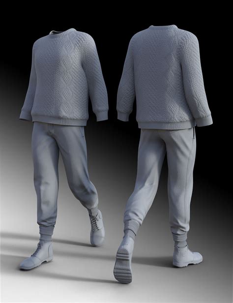 Dforce Aran Sweater Outfit For Genesis 8 Males Daz 3d