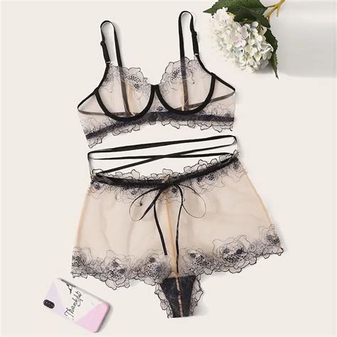 women sexy fashion lingerie set with white lace straps lingerie corset lace underwire racy