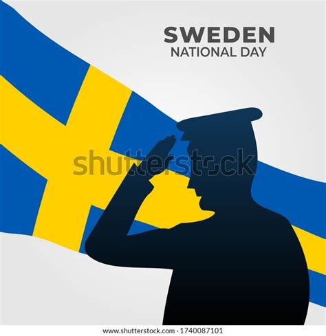 National Day Sweden Swedish Sveriges Nationaldag Stock Vector Royalty