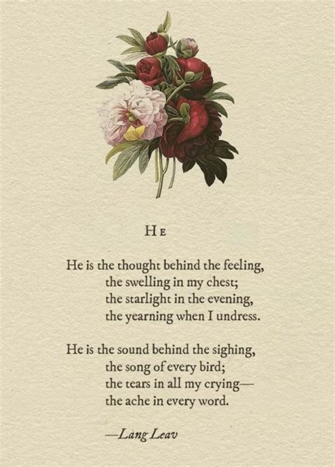 [poem] he by lang leav poetry