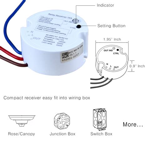 House Light Wiring Acegoo Wireless Lights Switch Kit Self Powered