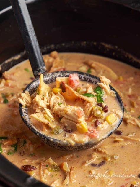 Creamy Chicken Tortilla Soup Crock Pot Recipe Girl Inspired