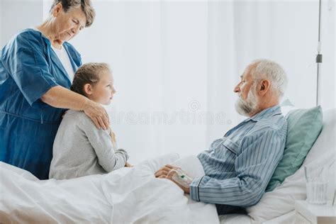 Visiting Sick Grandfather Stock Photo Image Of Cancer 201810582
