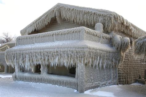 See Lake Eries ‘ice Houses Frozen Over After Winter Storm