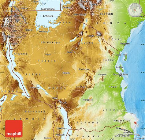 Tanzania Elevation Map My Maps