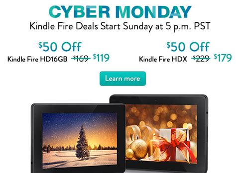 Amazon Cyber Monday Kindle Fire Deal