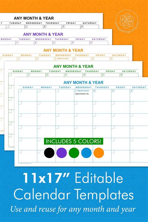 Diy Recurring Calendar Templates Example Calendar Printable