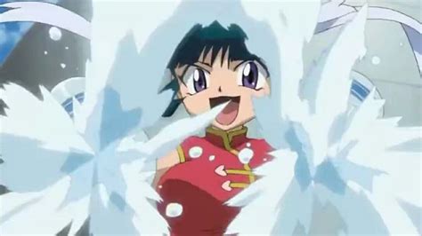 An Anime Character With Her Tongue Out In Front Of The Camera Surrounded By White Feathers