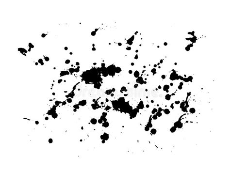 Ink Spot Background Black Spots On White Background Stock Illustration