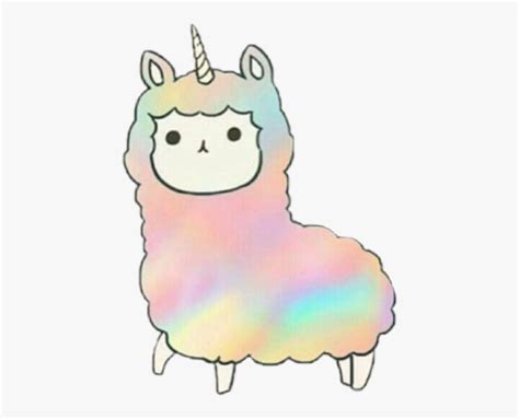 Llama Rainbow Unicorn Freetoedit Alpaga Kawaii Free Transparent