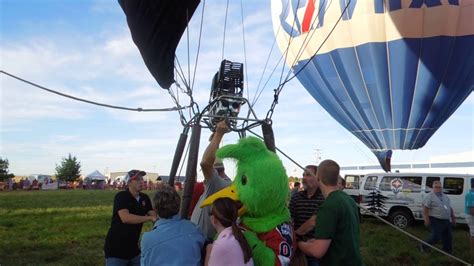 Kalamazoo Wings Mascot Slappy Goes On Hot Air Balloon Ride Youtube