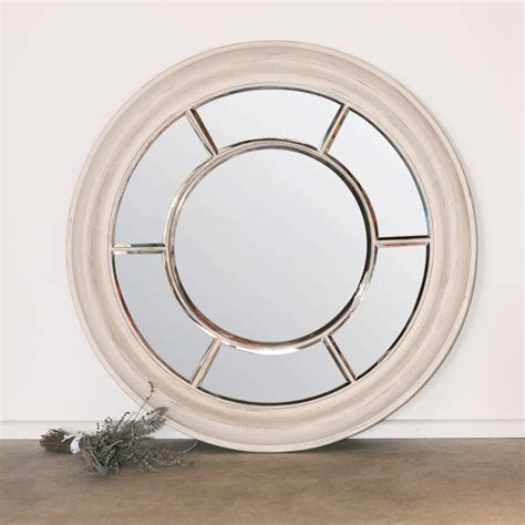 Washed Large Round Mirror Furniture La Maison Chic Luxury Interiors