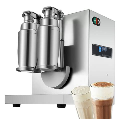 Vevor 110v Electric Milk Tea Shaker Machine 120w 400rmin Stainless Steel Double Cup Auto For