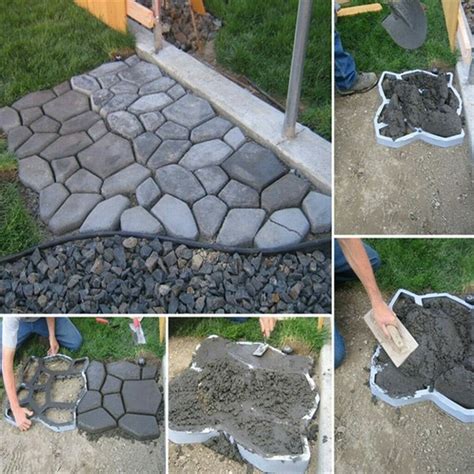 Floor Path Maker Mould Concrete Molds Reusable Diy Paving Durable Garden Lawn Ebay