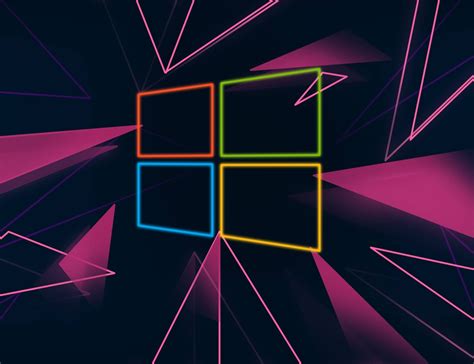 1302x1000 Windows 10 Neon Logo 1302x1000 Resolution Wallpaper Hd