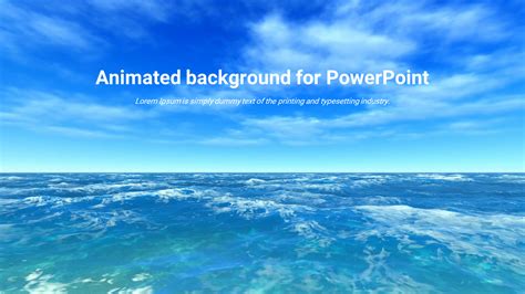 Sea Animated Background For Powerpoint Presentation