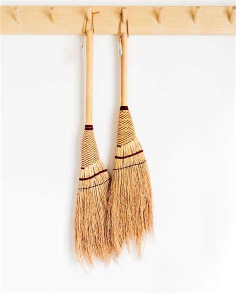 Short Handled Straw Broom With Lovely Stitching Detail Broom Straw