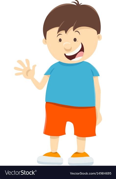Cute Kid Boy Cartoon Character Royalty Free Vector Image