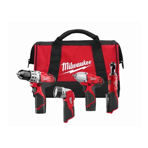 Milwaukee M12 12 Volt Lithium Ion Cordless Drill Driverimpact Wrench