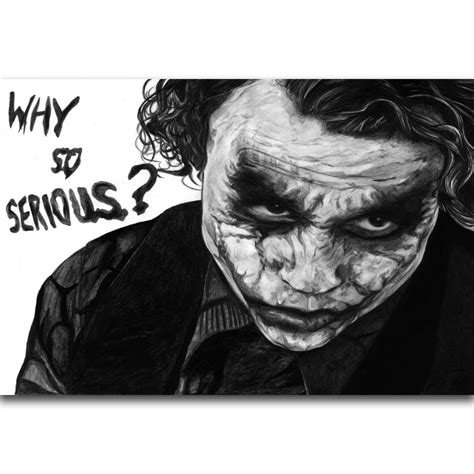 S2439 Batman The Dark Knight The Joker Why So Serious Dc Movie Wall Art