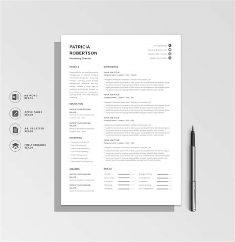 Classic Resume Template 120670 Grey Resume Template Microsoft Word
