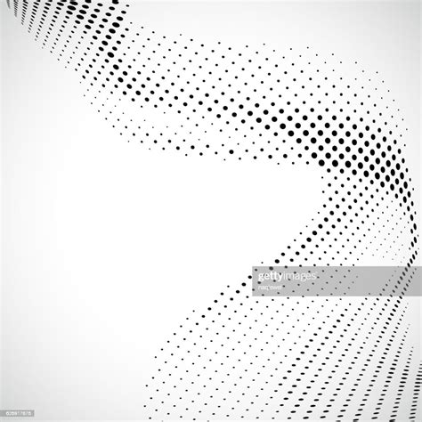 Monochrome Halftone Dots Wavy Pattern Background High Res Vector