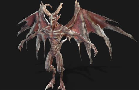 3D asset Winged Demon Gargoyle | CGTrader