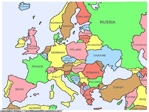 Labeled Printable Europe Countries Map Pdf Free Printable World Map Gambaran
