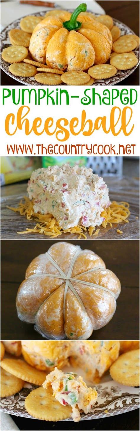 Pumpkin Shaped Cheese Ball Recipe From The Country Cook