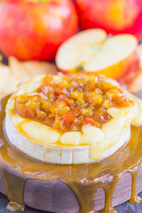 Bake uncovered in a preheated 350 degree oven until lightly browned, for 40 to 45 minutes. Caramel Apple Baked Brie - Pumpkin 'N Spice