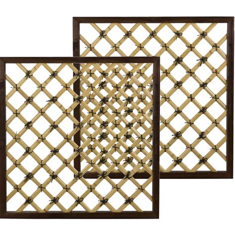 Framed Bamboo Trellis Panels
