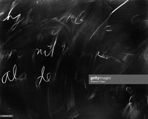 Chalkboard With Half Erased Writing Chalk Texture Writing Stock