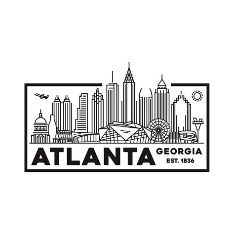 Atlanta Skyline Badge Ratlanta