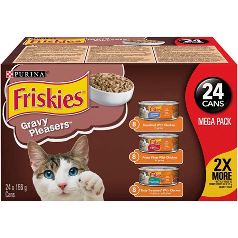 Friskies Gravy Pleasures Variety Pack Wet Cat Food 24 X 156g Walmart