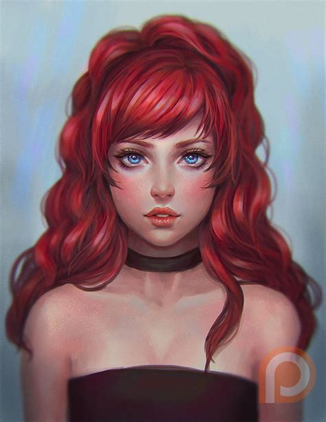 Feb 2016 1 Serafleur On Patreon Digital Art Girl Redhead Art