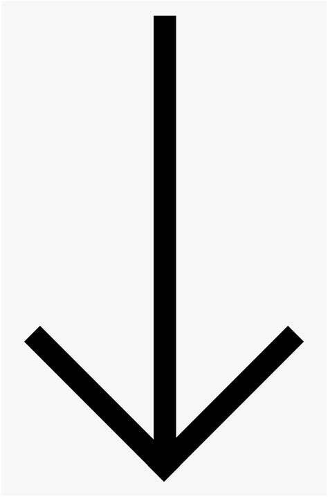 Ios Arrow Thin Down Small Down Arrow Symbol Hd Png Download Kindpng