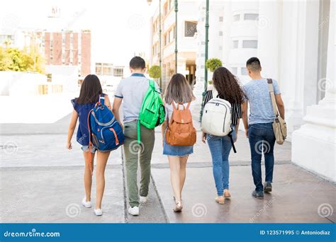 Teenagers Going To School Stock Image Image Of Talking 123571995