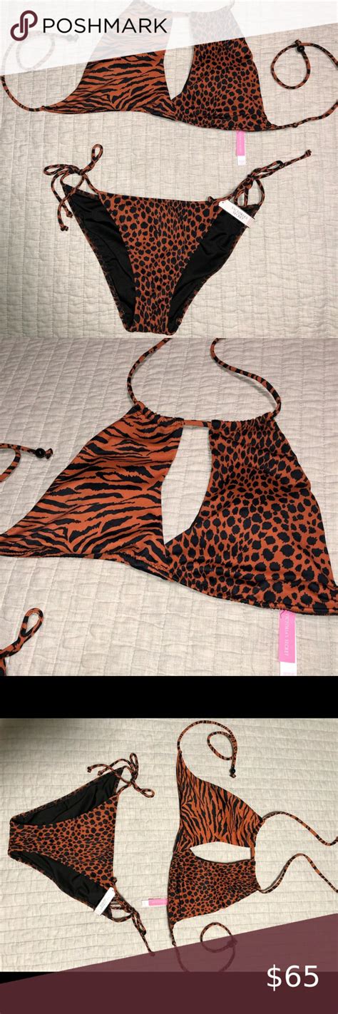 Victorias Secret Leopard Cheetah Orange Bikini Bikinis Orange