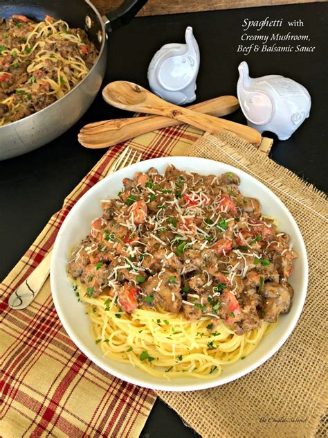 Maybe you would like to learn more about one of these? Spaghetti with Creamy Mushroom, Beef, & Balsamic Sauce - The Complete Savorist