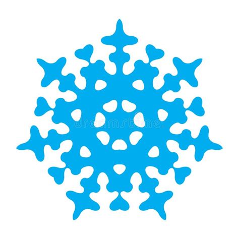 Icono Azul Del Vector Del Copo De Nieve Aislado Ilustración Del Vector