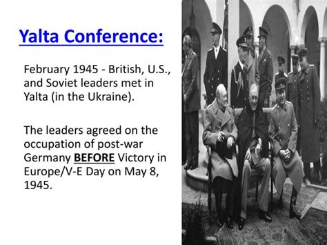 The Yalta Agreement Ppt Yalta Conference Powerpoint Presentation
