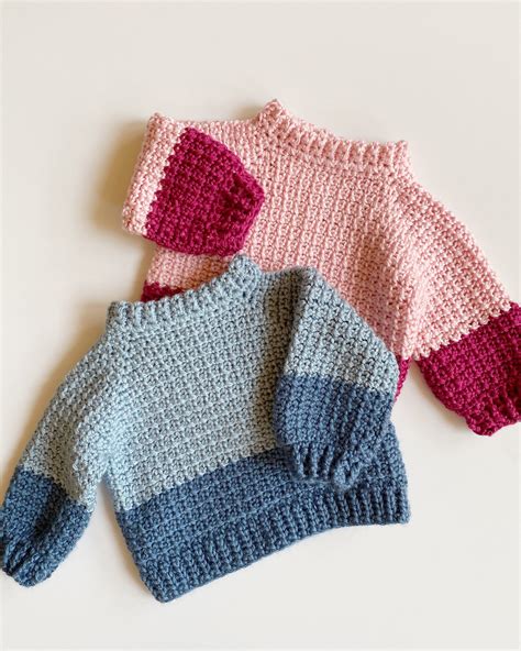Crochet Mesh Stitch Baby Pullover Sweater Daisy Farm Crafts